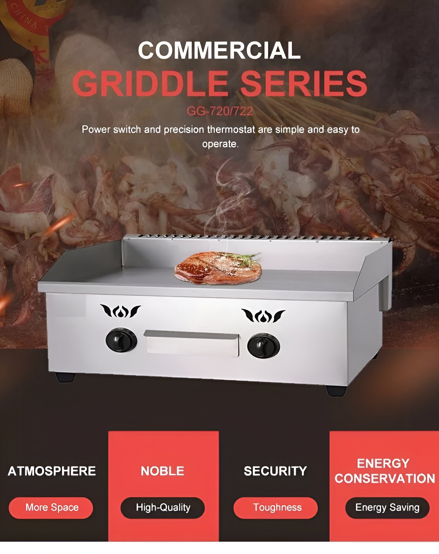 Commercial 730mm LPG Gas Griddle BBQ Plate – Heavy-Duty 73cm Outdoor Flat Top Grill for Catering & Events Commercial 730mm LPG Gas Griddle BBQ Plate – Heavy-Duty 73cm Outdoor Flat Top Grill for Catering & Events